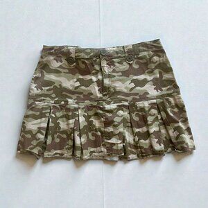 Camo Tiered Mini Skirt